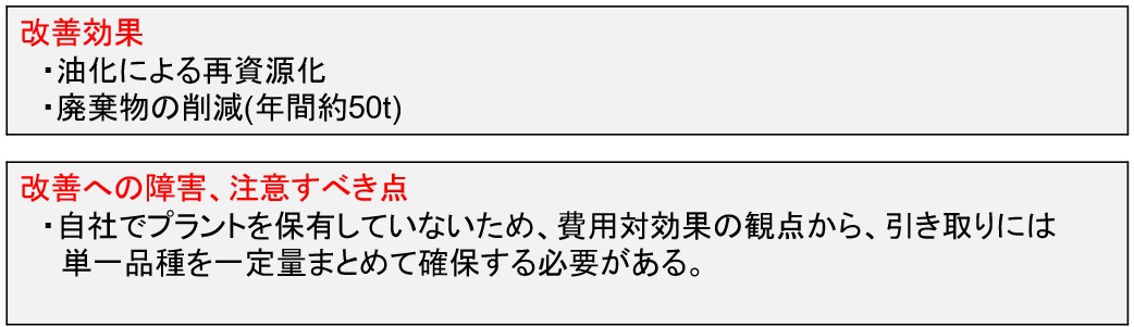 架橋ポリエチレン廃棄物のケミカルリサイクル（油化）2